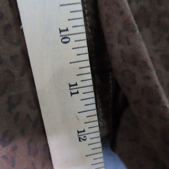 NYDJ Ankle Pants 14 Brown Cheetah Print Mid Rise 5 Pockets Ankle Cotton Blend - Picture 6 of 12